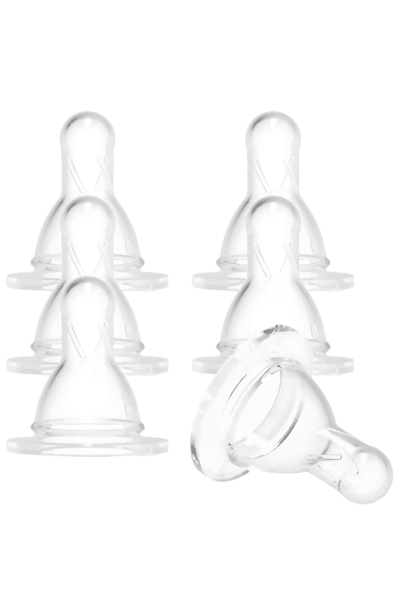 Avima Preemie Bottle Nipples for Avima Preemie and Standard Neck Bottles, Extra Slow Flow, 0 Months. Pack of 6