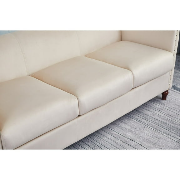 Avin Nail Head Livingroom Sofa Beige