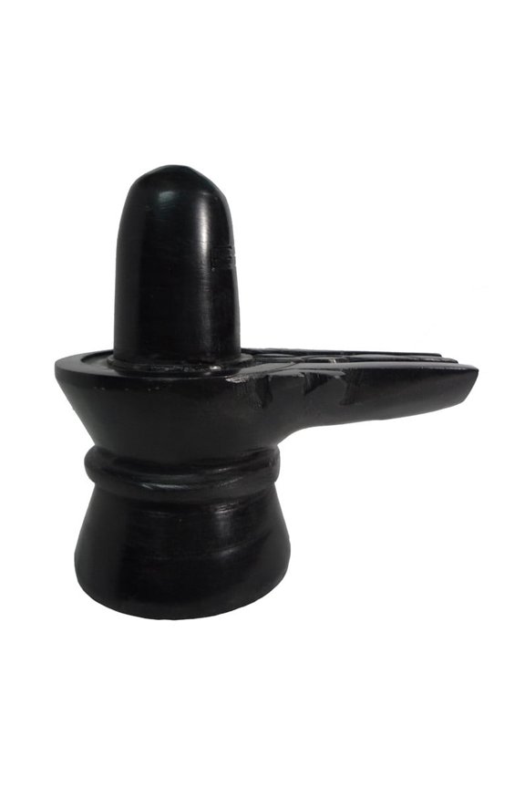 Black Stone Shiva Linga Idol (Height 3 inch)