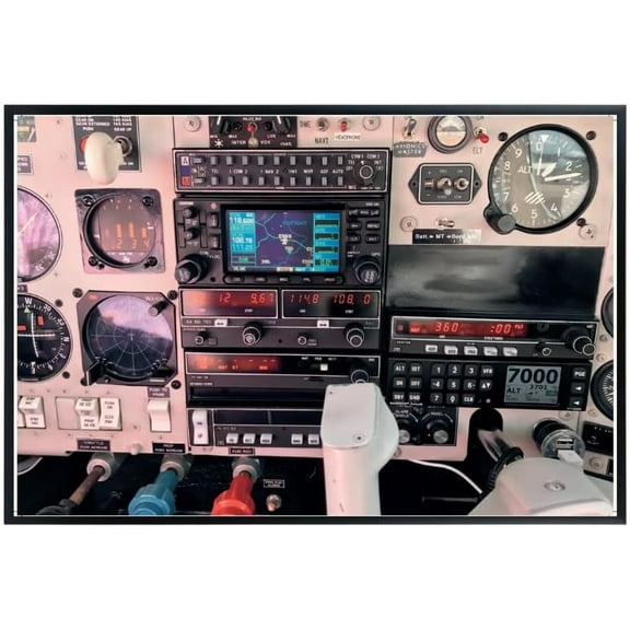 Avionics Cockpit Wall Art General Aviation Aircraft Poster High-Resolution Airplane Decor & Photography Print Ideal Gift for Pilots and Aviation Enthusiasts