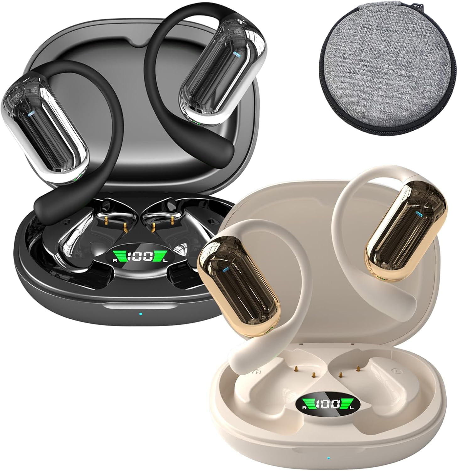 Aviorra Ai Translator Earbuds, Verbabuds Ai Translator Earbuds, Real-Time Multi-Language Translation, 144 Languages Supported, Wireless Bluetooth 5.4 Smart Earbuds for Communication Anywhere