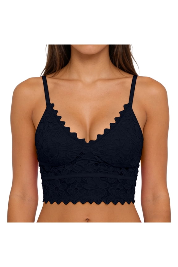 Enchanting Lace Ribbon Backless Bra for Women, Comfortable Polyester Top, Perfect for Sleep and Casual Wear
