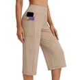 thumbnail image 1 of Avirosel Women's High Waist Yoga Capris Pants Crop Straight Leg Athletic Workout Exercise Leggings, 1 of 7