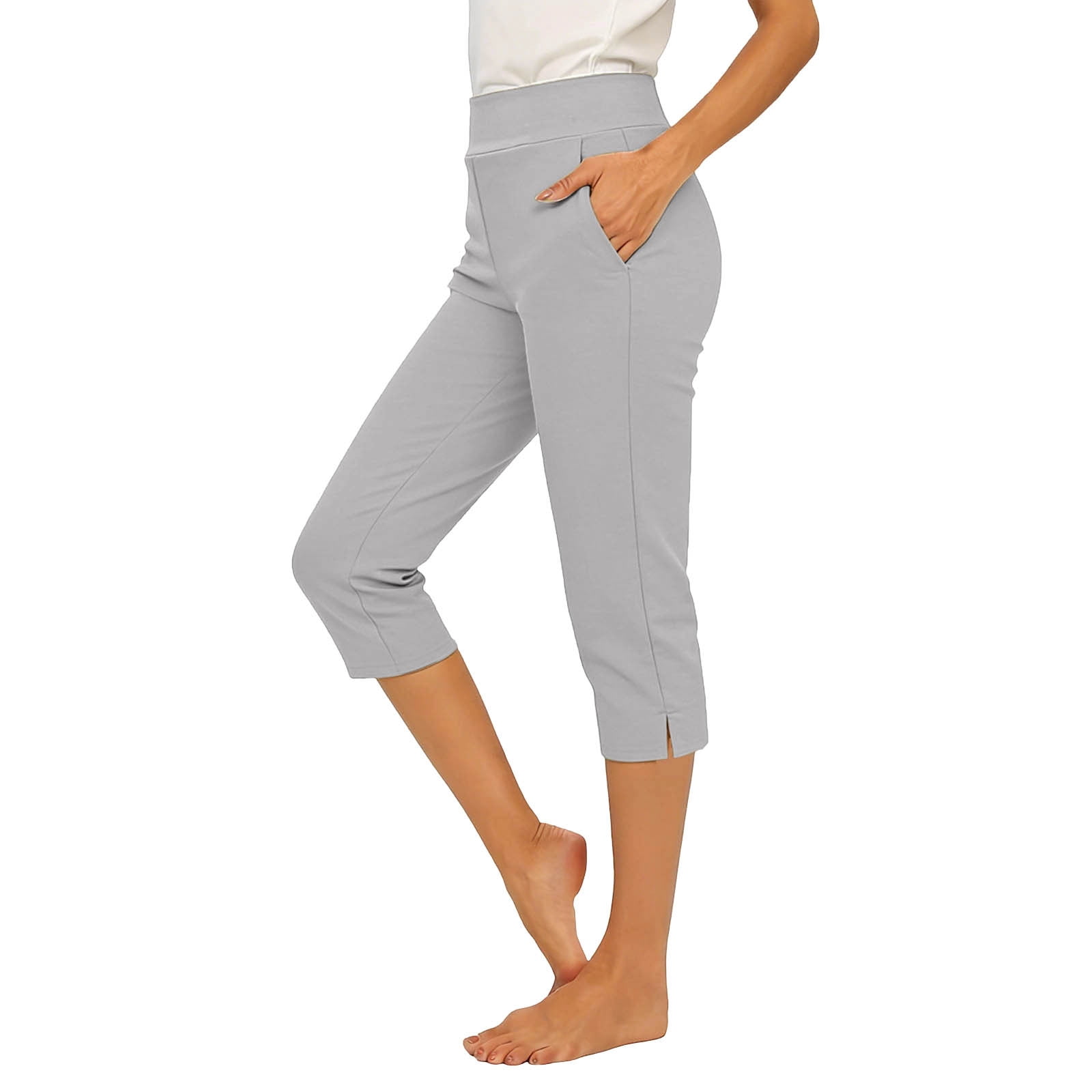 Avirosel Women's High Waist Yoga Pants with Pockets, Stretch Tummy ...