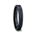 thumbnail image 1 of Avitus Black Beveled Ceramic Ring With Blue Black Carbon Fiber Inlay 4mm, 1 of 1