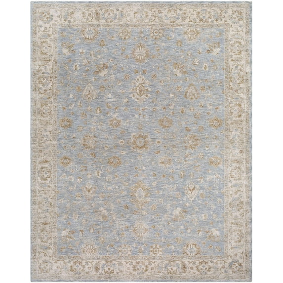 BoutiqueRugs Avivit Traditional Area Rug - Sage, Cream, Tan - 5'3" Round