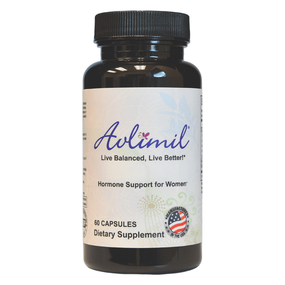 Avlimil Hormone Balance & Menopause Support. Helps Mood Swings, Hot Flashes, Night Sweats and Irritability. Formulated with Organic Ingredients. 60 Capsules, 30 Day Supply