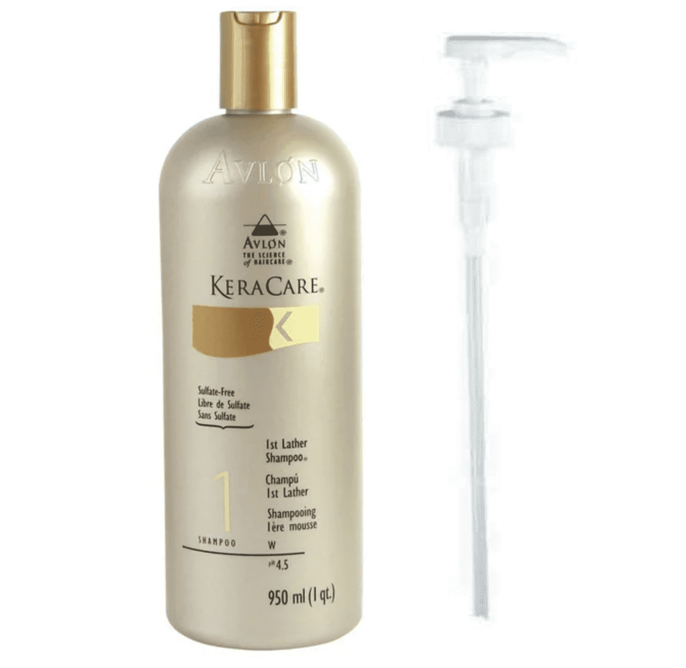 Avlon Keracare 1st Lather Sulfate-Free Shampoo 32oz +PUMP