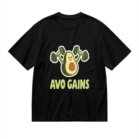 Avo Gains, Avocado Print, T Shirt for Men, Vintage Graphic Tees Men, 23806910,S