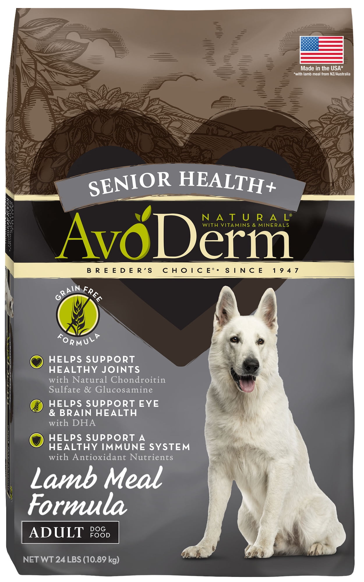 Avoderm senior top dog food