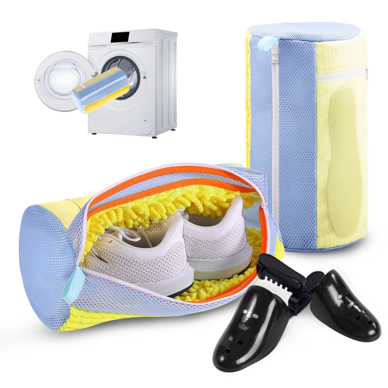 Avoalre Shoe Washing Bag for Washing Machine, Deep Cleaning Laundry Shoe Bag with Shoe Tree, Durable & Reusable for Various Shoes