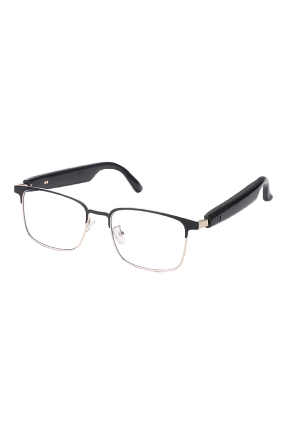 Smart Glasses Bluetooth Audio Sunglasses for Men Women with Dual Stereo Speakers, Open Ear Music &HD Calling, Touch &Voice Assistant, UV Protection——Gold