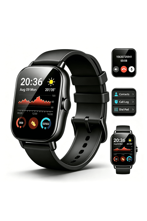 Smart Watch for Men Women Fitness,1.85" HD Touch Screen Fitness Tracker with Bluetooth Call, Fitness Watch with 110+ Sports Modes,Pedometer,Calorie Counter,IP68 Waterproof Smartwatch Compa
