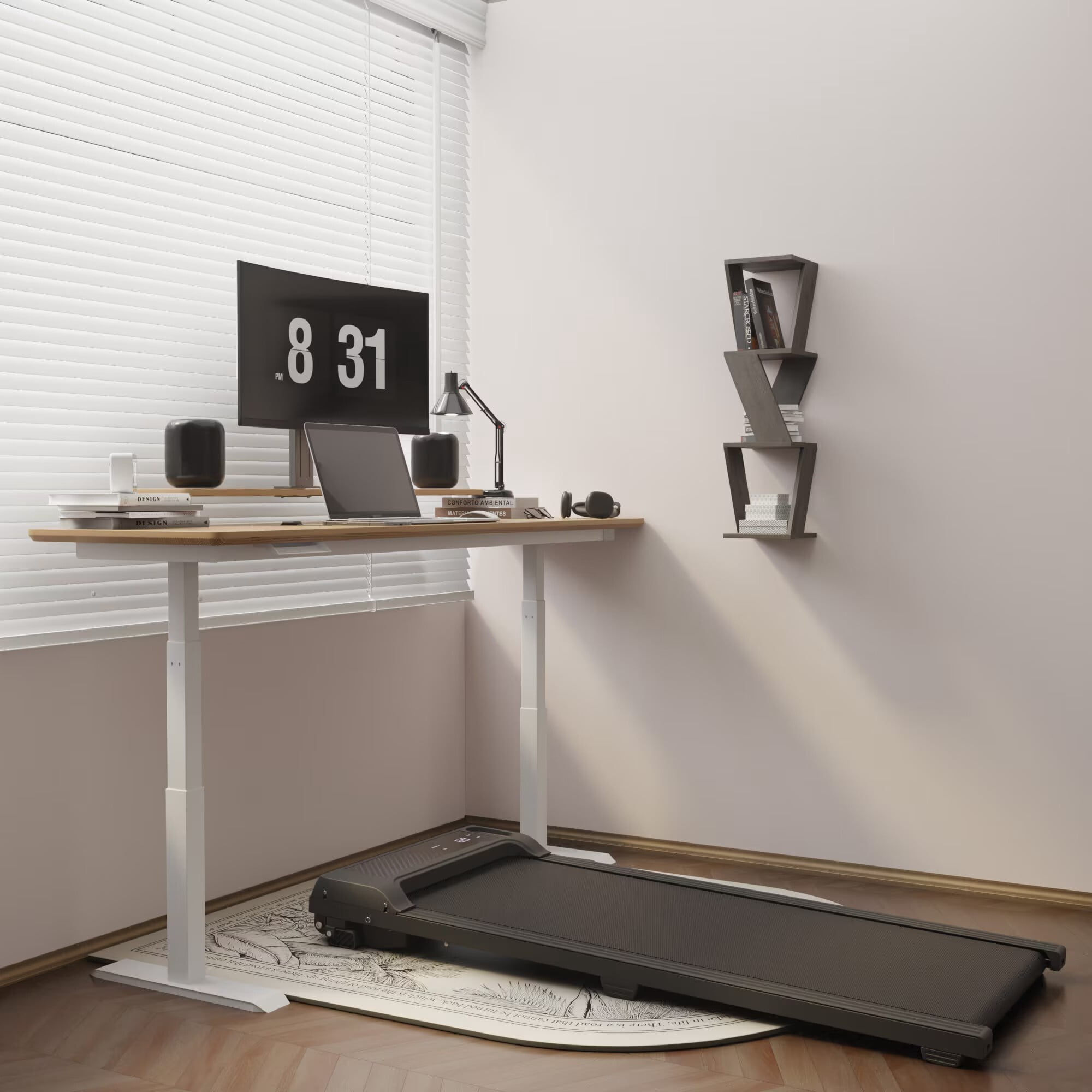 Avobird Walking Pad for Home/Office, Portable Walking Treadmill 1.0HP with 242 lbs Weight Capacity,LED, Under Desk Treadmill with Incline,1.0-6.0km/h