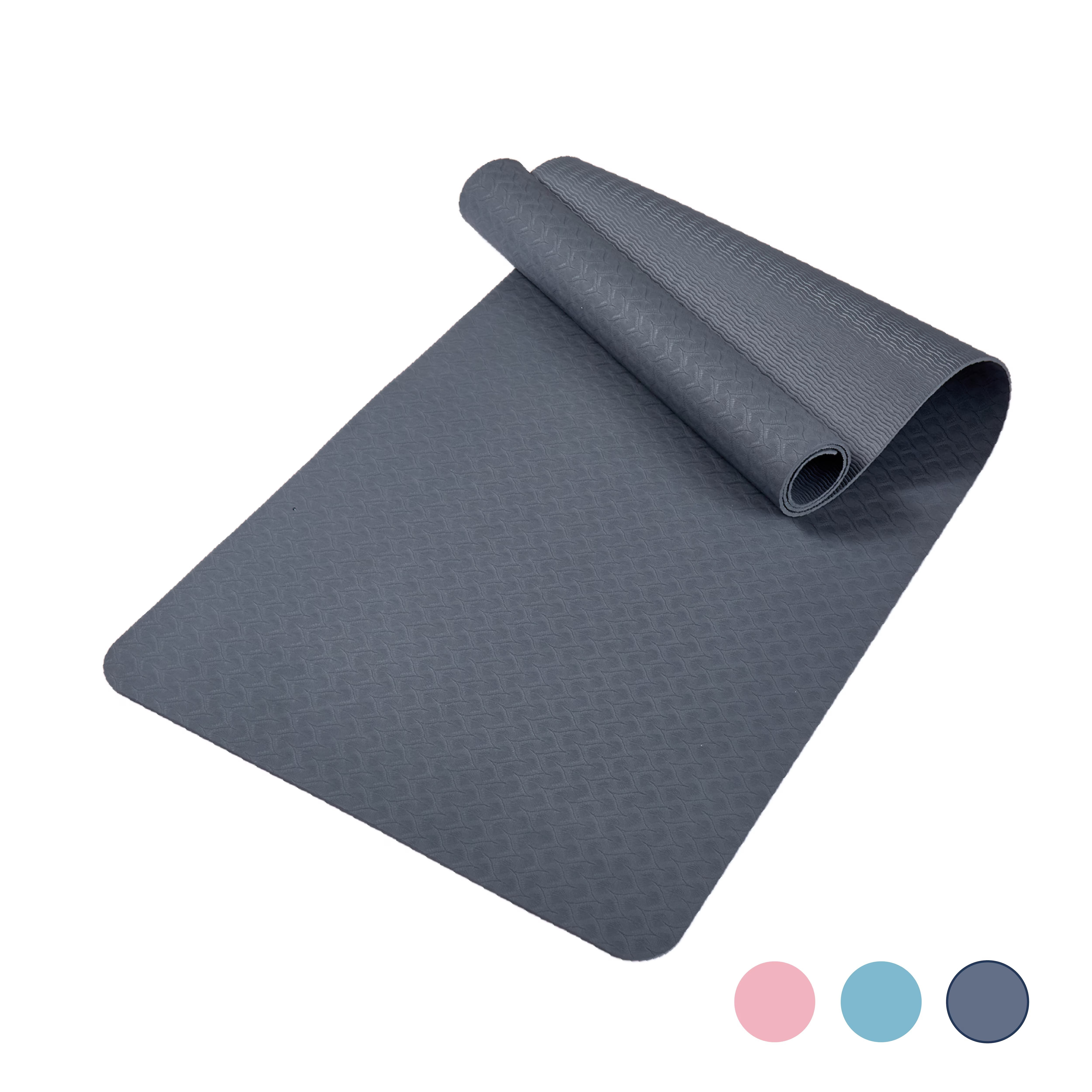 Avobird Yoga Mat, Non-Slip Design, Professional TPE Exericise Mat,72" x 24" 5mm Thick, Multi-Purpose Workout Mat for Women, Pilates Fitness and Floor Exercises(Gray)