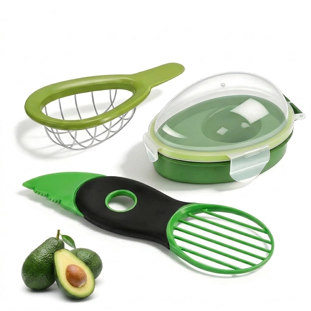 Price Container Historical Avocado 3 Piece Set, Includes Avocado Slicer, Cutter and Airtight ...
