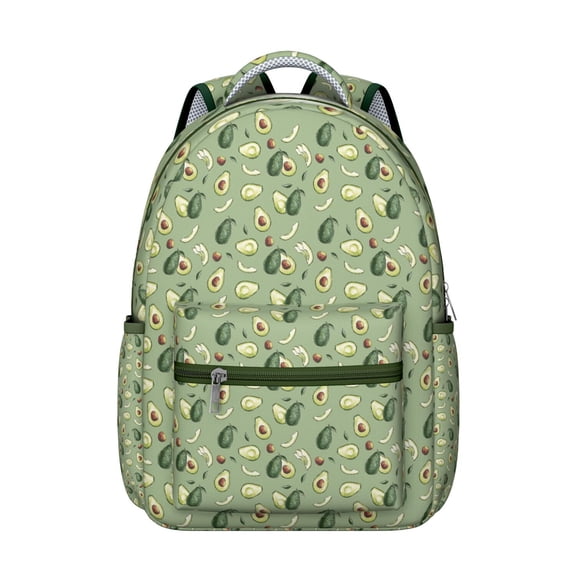 Avocado Backpack  Stylish & Spacious Bookbag for School, Work, Travel, Comfortable Shoulder Straps, Trendy Avocado Print, Perfect Gift for Teens & Adults