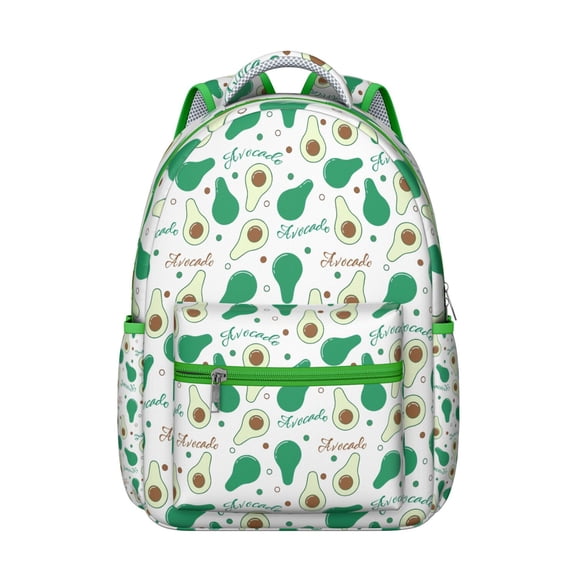 Avocado Backpack – Stylish & Spacious for School, Work, Trips, Trendy Design, Perfect Gift for Students & Teachers