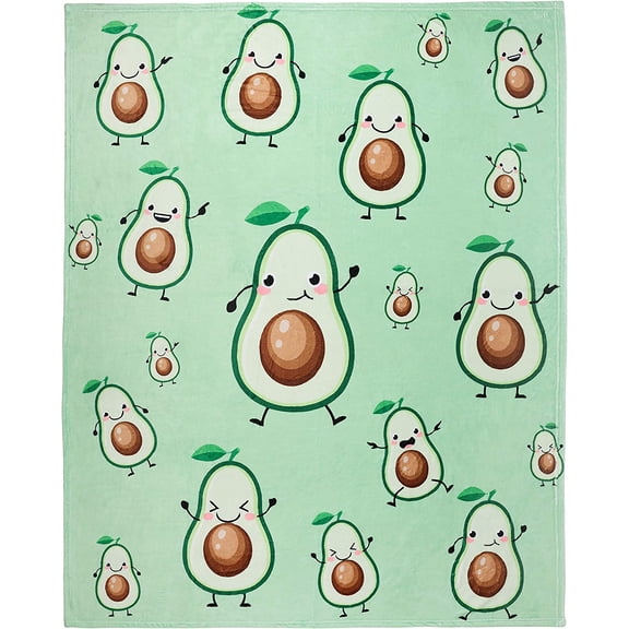 Avocado Blanket, Adorable Avocado Blanket for s, , Boys and Girls, Fleece Cute Avocado Blanket for Bed, Crib or Couch, 50x60in Fleece Blanket