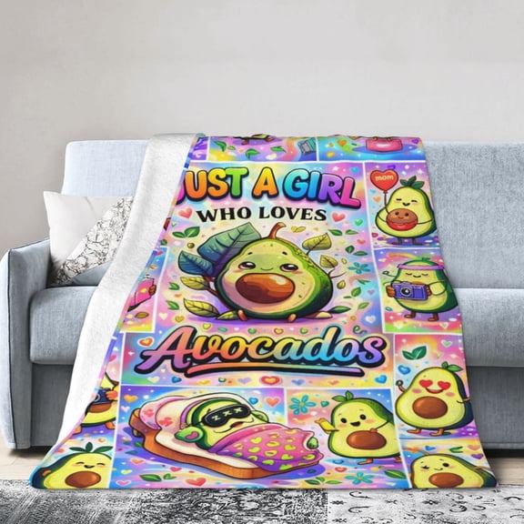 Avocado Blanket Throw Blanket Soft Comfortable Home Decor Gift for Avocado Lovers 50x40