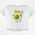 thumbnail image 1 of Avocado Cat Avocato Junior Boxy Crop Top T Shirt, 1 of 1