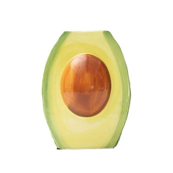 Avocado Creative Ceramic Fruites Vase, Fun Fruit Shaped Vases for Home Decorations, Unique Decoration