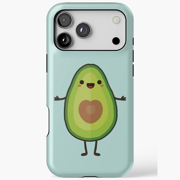 Avocado Cuddle Pun Funny Art iPhone Case 17 through 11 Pro Max