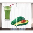 thumbnail image 1 of Ambesonne Avocado Curtains 2 Panel Set, Avocado Juice Slices Art, 108" x 96", Multicolor, 1 of 3
