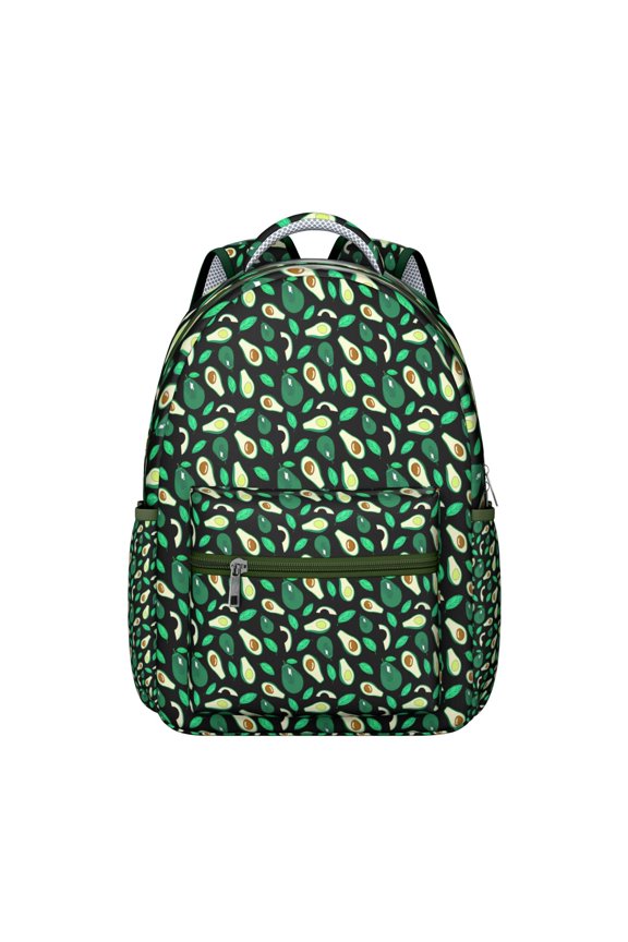 Avocado Design Backpack – Fashionable & Sturdy for College, Office, Commute, Multiple Pockets, Great Gift for Avocado Enthusiasts