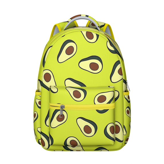 Avocado Design Bookbag – Lightweight & Spacious for School, Work, Travel, Trendy Print, Comfortable Fit, Great Gift for Students & Coworkers