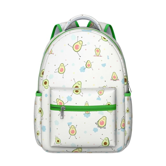 Avocado Design Laptop Backpack – Cute & Functional for College, Work, Commute, Multiple Pockets, Ideal Gift for Her or Him
