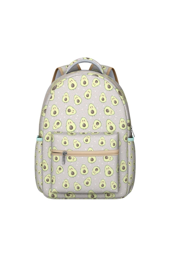 Avocado Design School Backpack Stylish & Lightweight for Everyday Use, Durable Material, Multiple Pockets, Great Gift for Back to School Shoppers