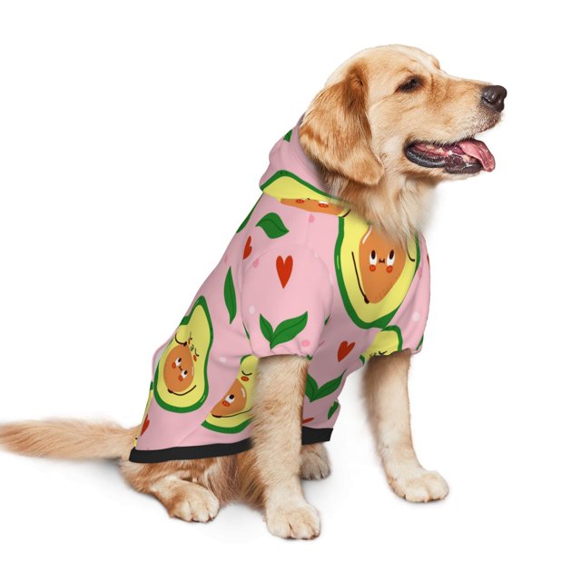 Avocado Dog Costumes Puppy Hoodies Pullover Sweatshirt Winter Coat Pet