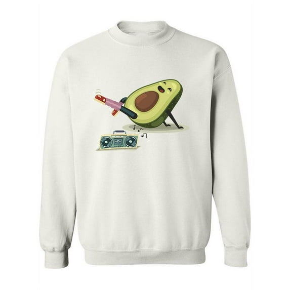 Avocado Doing Pilates Sweatshirt Women -Image by Shutterstock, Female Small