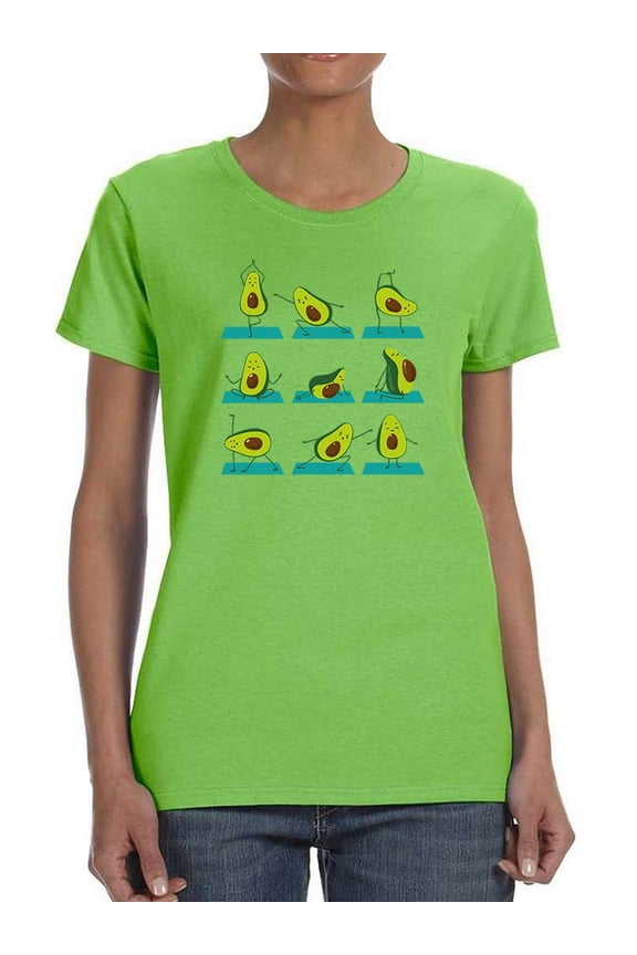 Avocado Doing Yoga T-Shirt Women -GoatDeals Designs, Female Medium