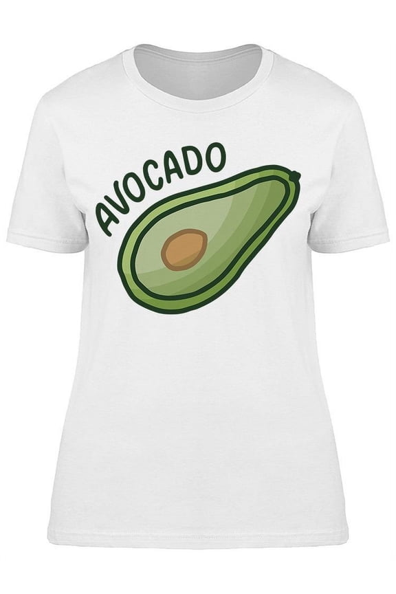 Avocado Drawing T-Shirt Women -Image by Shutterstock, Female Medium