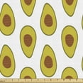 thumbnail image 1 of Ambesonne Avocado Fabric by the Yard Upholstery, Exotic Tropical Composition, 5 Yards, Yellow Green Brown, 1 of 4