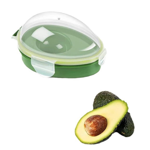 Avocado Food Storage Container with Snap Lid Clear Plastic Box for Fruit Storage and Meal Prep 6x4Inch