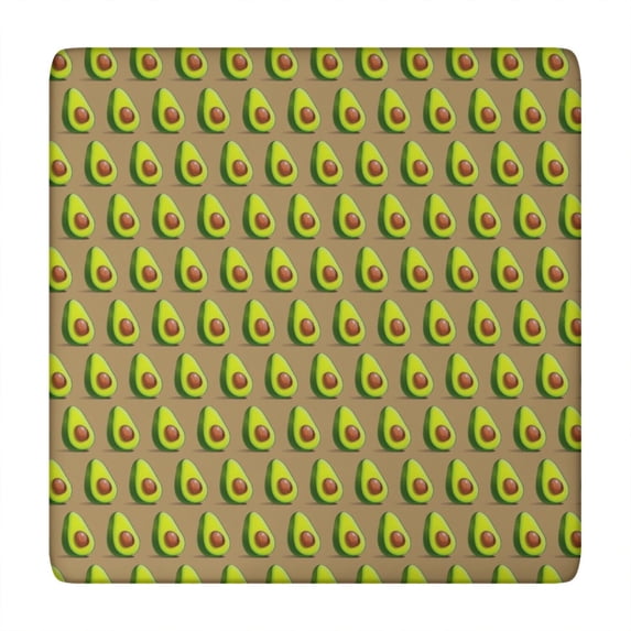 Avocado Fruit Pattern Square Elastic Tablecloth - Wrinkle-Free Washable Table Cover for Kitchen Dining Camping