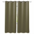 thumbnail image 1 of Avocado Green Brown Blackout Curtains for Bedroom/Living Room, Thermal Insulated Kitchen Curtains, Solid Color Farmhouse Brown Grommet Darkening Window Treatment Drapes 27.5"x39"x2, 1 of 8