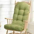 Avocado Green Chenille Rocking Chair Cushion with High-Density Foam ...