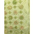 thumbnail image 1 of Avocado Green Floral Organza Mesh, Fabric Sold By the Yard, 1 of 1
