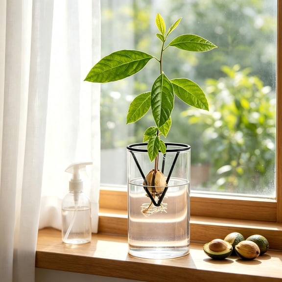 Avocado Growing Holder, Seed Germination Support Rack Stable Triangle Design Reusable Plant Starter Tool, For Kitchen Windowsill Home Garden Balcony Greenhouse Growing Projects