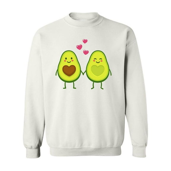 Avocado Halves Holding Hands Sweatshirt Men -Image by Shutterstock, Male 5X-Large