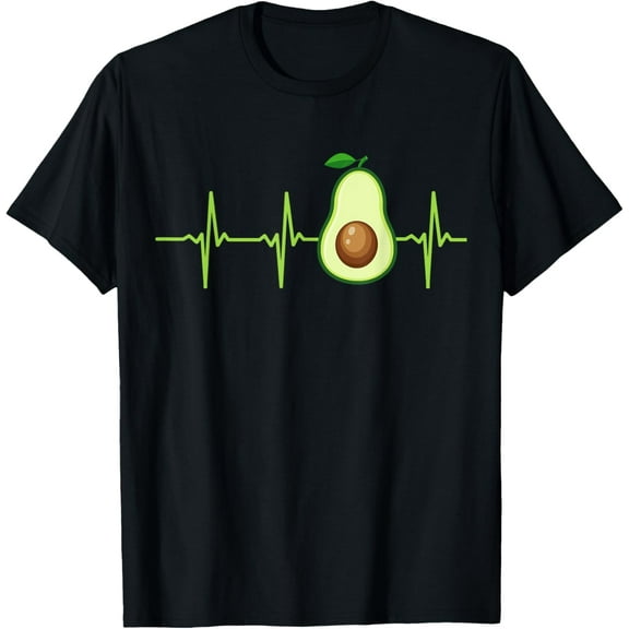 Avocado Heartbeat T-Shirt Avocado Shirt Gift Vegan Men Women T-Shirt