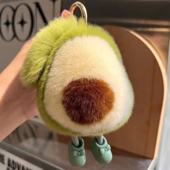 Avocado Keychain - Cute Bag Charm Keyring, Green Enamel Pendant for Keys & Backpack, Durable Alloy Gift for Women & Men