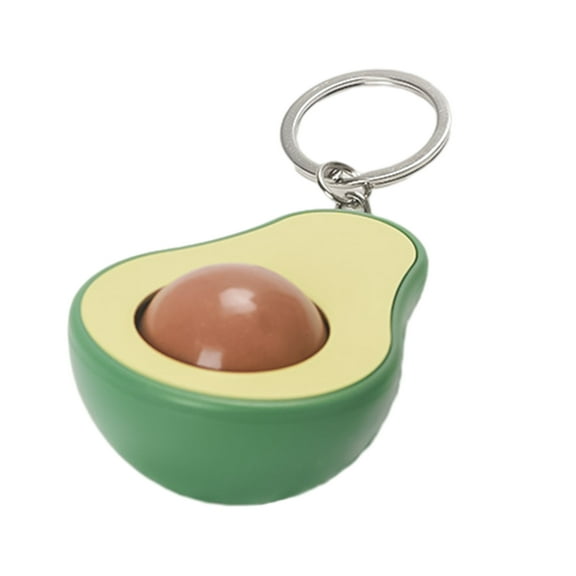 Avocado Keychain Portable Stress Relief Toy Avocado Massage Bead Keychain Plastic Texture Avocado Keyring for Backpacks