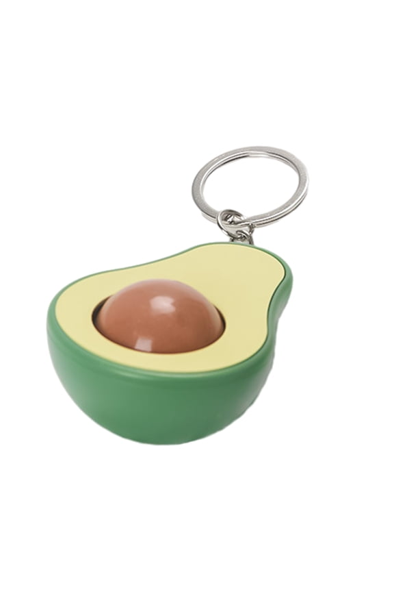 Avocado Keychain Portable Stress Relief Toy Avocado Massage Bead Keychain Plastic Texture Avocado Keyring for Backpacks