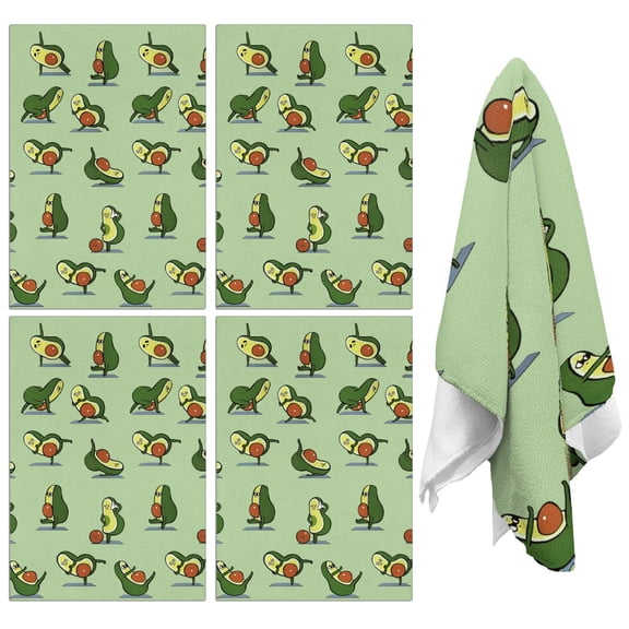 Avocado Kitchen Towels Set of 2,Ultra Absorbent & Fast Drying Farmhouse Dish Towels 18x26 Inch,Decorative Hand Towels for Kitchen,Bathroom,Cooking,Baking,Housewarming Gift.
