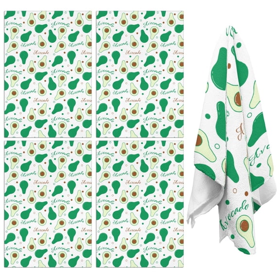 Avocado Kitchen Towels Set of 2,Ultra Absorbent & Fast Drying Farmhouse Dish Towels 18x26 Inch,Decorative Hand Towels for Kitchen,Bathroom,Cooking,Baking,Housewarming Gift.